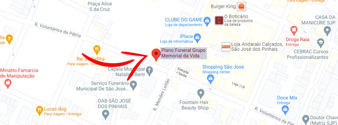 Página Escritório Central - Memorial da Vida